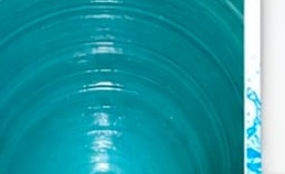 Clean water tank interior filled with clear water